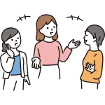 Three Women Laughing SVG Icon